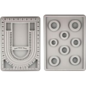 Beading Boards Bracelet Necklace Design Board Beaded Jewelry Storage Tray for DIY Jewelry Making,2PCS