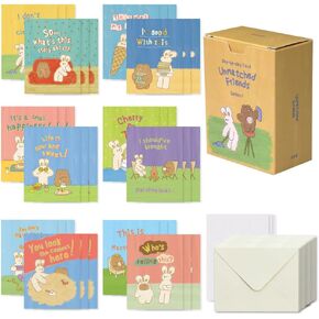 Monolike Day-by-day Card, Gureum's Daily Life ver.1 - Mix 36 Mini Single cards, 36 envelopes, 36 stickers Package
