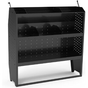 Cargo Van Shelving Storage Fit for NV200, Transit Connect 2014+, Chevy City Express, Promaster City w/Hooks,Black,Steel,42" W x 43" H x 13" D