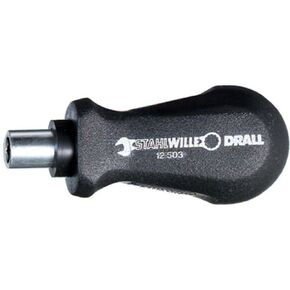 Stahlwille 18110016 Stubby 1/4" Bit Holder, Impact-Proof Plastic Handle,External Hex, Length 74m, Made in Germany