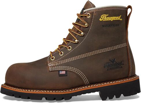 Thorogood American Legacy Series 6" Crazyhorse Nano Toe Waterproof Leather Work Boots for Men with Slip-Resistant Outsole in Kuwait