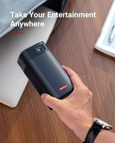 NEBULA من Anker Apollo - جهاز عرض صغير مع WiFi وBluetooth، محمول وصغير، مثالي للأفلام الخارجية، مكبر صوت 6 واط، صورة 100 بوصة، تجربة المسرح المنزلي، وقت تشغيل فيديو لمدة 4 ساعات in Kuwait