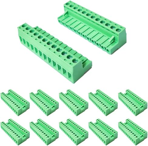 10 مجموعات 5.08 مللي متر الملعب PCB المسمار محطة كتلة موصل 8Pin الذكور والإناث فينيكس نوع التوصيل 300 فولت 15A in Saudi Arabia
