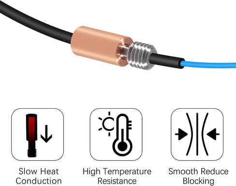 3Pcs Bi-Metal Heatbreak Heat Break CR10 Temperature Throat for V6 Hotend Heater Block for 3D Printer 1.75MM Filament Smooth in Saudi Arabia