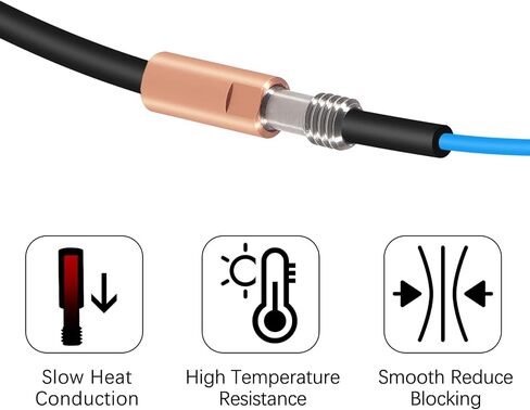 3Pcs Bi-Metal Heatbreak Heat Break CR10 Temperature Throat for V6 Hotend Heater Block for 3D Printer 1.75MM Filament Smooth in Saudi Arabia
