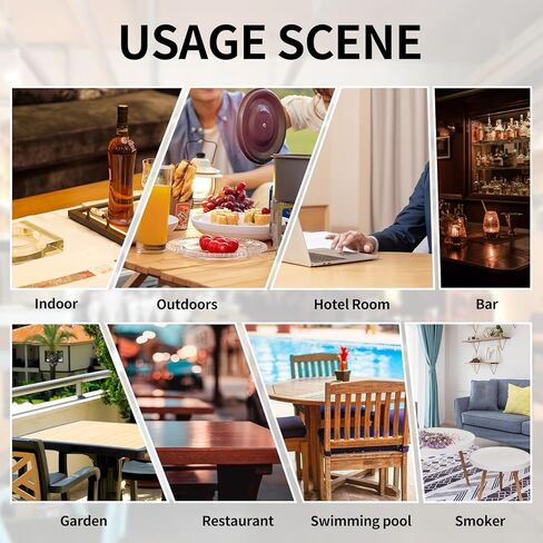 منفضة سجائر من الزجاج الكريستالي، منفضة سجائر سيجار؛ منفضة سجائر منزلية، منفضة سجائر خارجية؛ منفضة سجائر هدية لتزيين المنزل (أبيض) in Kuwait