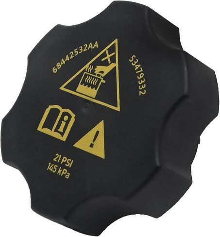 68442532AA Radiator Coolant Recovery Cap, Replacement for Chrysler Dodge Jeep Ram EcoDiesel, 2014-2021 Cherokee Ram 1500, 2016-2021 Durango Grand Cherokee, 2017-2021 Pacifica Compass in Saudi Arabia