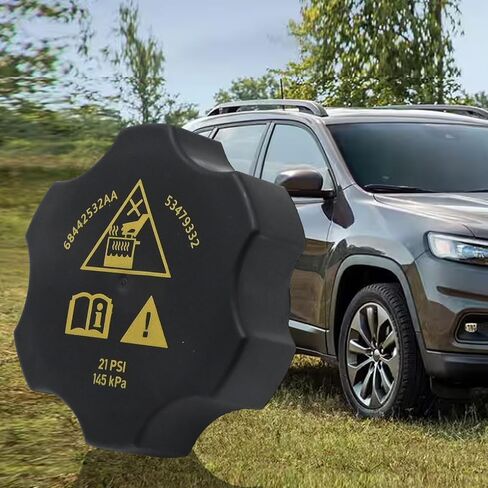 68442532AA Radiator Coolant Recovery Cap, Replacement for Chrysler Dodge Jeep Ram EcoDiesel, 2014-2021 Cherokee Ram 1500, 2016-2021 Durango Grand Cherokee, 2017-2021 Pacifica Compass in Saudi Arabia