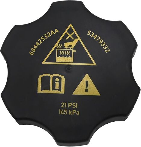68442532AA Radiator Coolant Recovery Cap, Replacement for Chrysler Dodge Jeep Ram EcoDiesel, 2014-2021 Cherokee Ram 1500, 2016-2021 Durango Grand Cherokee, 2017-2021 Pacifica Compass in Saudi Arabia