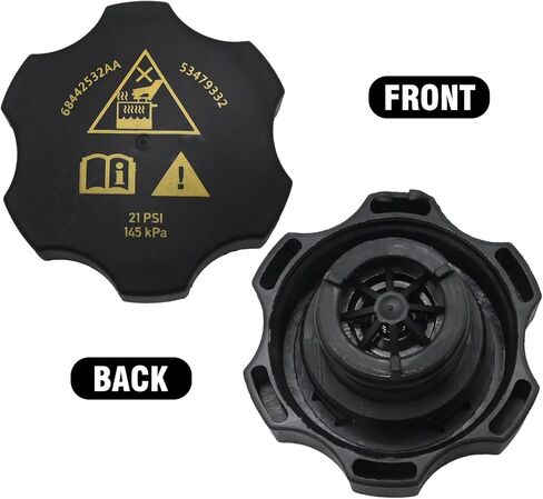 68442532AA Radiator Coolant Recovery Cap, Replacement for Chrysler Dodge Jeep Ram EcoDiesel, 2014-2021 Cherokee Ram 1500, 2016-2021 Durango Grand Cherokee, 2017-2021 Pacifica Compass in Saudi Arabia