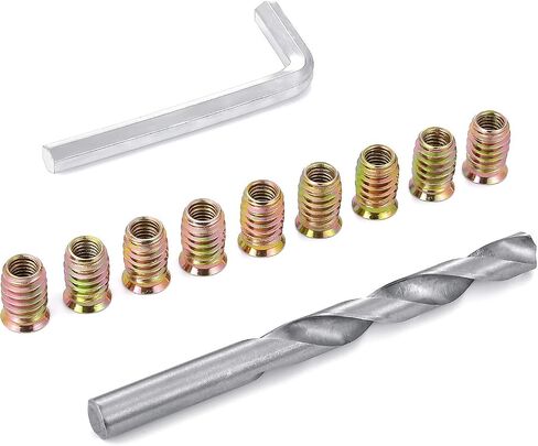 80 Pieces M8 Wood Inserts Bolt Furniture Screw in Nut Threaded Fastener Connector Hex Socket Drive for Wood Furniture Assortment (M8x20mm) in Saudi Arabia