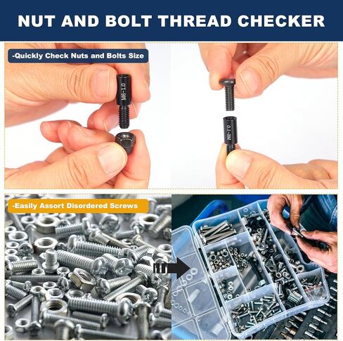 جهاز فحص خيط الصواميل والمسامير المطور، مجموعة قياس الخيوط 44 قطعة من CRAFTFORCE (23 بوصة و21 متريًا)، موضوعة بشكل فردي في حقيبة محمولة لفحص الصواميل والمسامير بسرعة والتحقق من الحجم in Kuwait