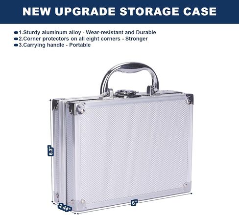 جهاز فحص خيط الصواميل والمسامير المطور، مجموعة قياس الخيوط 44 قطعة من CRAFTFORCE (23 بوصة و21 متريًا)، موضوعة بشكل فردي في حقيبة محمولة لفحص الصواميل والمسامير بسرعة والتحقق من الحجم in Kuwait