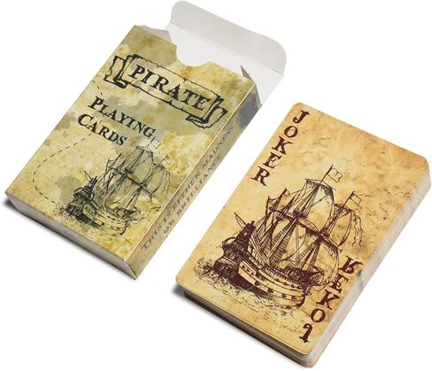 الرجعية نمط القراصنة أوراق اللعب القياسية خمر القراصنة السفينة لعبة بطاقات البوكر سطح أوراق اللعب 60*90 مللي متر in Kuwait