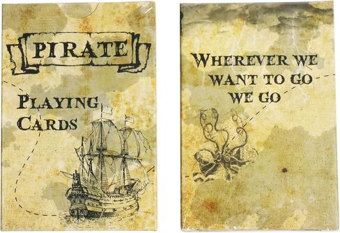 الرجعية نمط القراصنة أوراق اللعب القياسية خمر القراصنة السفينة لعبة بطاقات البوكر سطح أوراق اللعب 60*90 مللي متر in Kuwait