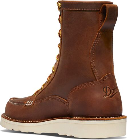 Danner 8" Bull Run Moc Toe Work Boots for Men - Durable Full-Grain Leather with Non Slip Wedge Outsole and 3-Density Cushion Footbed, EH Resistant in Saudi Arabia