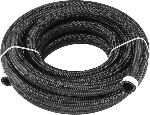 X AUTOHAUX 20ft 12AN Fuel Hose AN12 3/4" Universal Braided Nylon Stainless Steel CPE Oil Fuel Gas Line Hose Black in Saudi Arabia