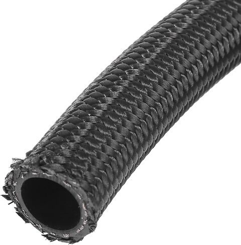 X AUTOHAUX 20ft 12AN Fuel Hose AN12 3/4" Universal Braided Nylon Stainless Steel CPE Oil Fuel Gas Line Hose Black in Saudi Arabia