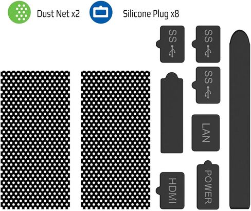 TNP Dust Cover for Xbox Series X - Protective Nets and Silicone Jack Stopper Dust Proof Kit, Guard Against Dust & Scratches - Port Covers for Xbox Series X Console in Saudi Arabia