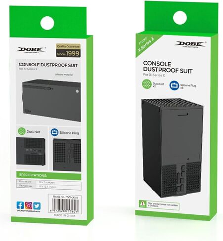 TNP Dust Cover for Xbox Series X - Protective Nets and Silicone Jack Stopper Dust Proof Kit, Guard Against Dust & Scratches - Port Covers for Xbox Series X Console in Saudi Arabia