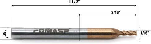 Carbide Square End Mill - Micro Grain Carbide End Mill for Alloy Steels/Hardened Steels - 4 Flute - (1 Piece, 3/8") in Kuwait