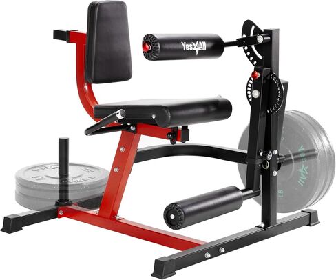 Yes4All Leg Extension and Curl Machine, Adjustable Leg Machine with Plate Loaded, Leg Extension and Curl Bench for Home Gym in Saudi Arabia