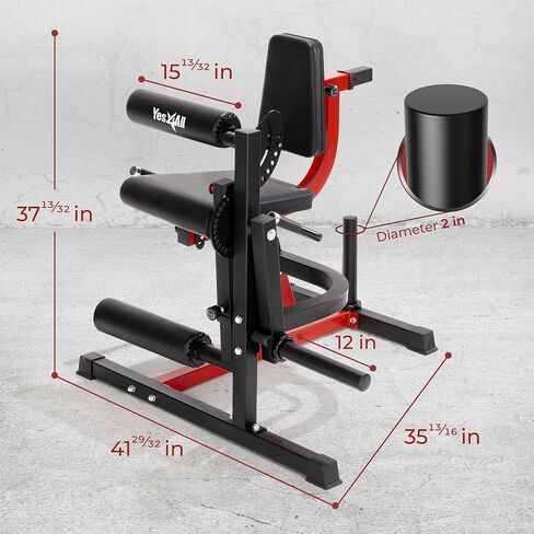 Yes4All Leg Extension and Curl Machine, Adjustable Leg Machine with Plate Loaded, Leg Extension and Curl Bench for Home Gym in Saudi Arabia