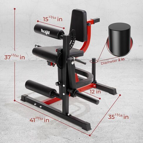 Yes4All Leg Extension and Curl Machine, Adjustable Leg Machine with Plate Loaded, Leg Extension and Curl Bench for Home Gym in Saudi Arabia