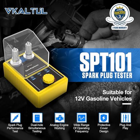 جهاز اختبار شرارة السيارة بفتحات مزدوجة 0-6000 دورة في الدقيقة، تردد العمل 110 فولت، جهاز اختبار شرارة متوافق مع جميع اختبارات سدادات الإشعال لمحركات العمود المرفقي والدراجات النارية in Kuwait