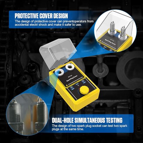 جهاز اختبار شرارة السيارة بفتحات مزدوجة 0-6000 دورة في الدقيقة، تردد العمل 110 فولت، جهاز اختبار شرارة متوافق مع جميع اختبارات سدادات الإشعال لمحركات العمود المرفقي والدراجات النارية in Kuwait
