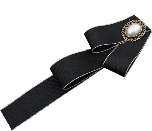 JKQBUX Bow Tie with Brooch for Women Men Neck Tie Unisex Uniform Pre Tied Bow Brooch Pins Accessories in Saudi Arabia