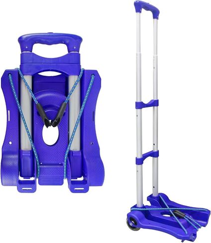 Aluminum Folding Hand Trucks Portable Luggage Cart with Wheels Lightweight Travel Hand Truck/Heavy Duty Moving Dolly (80LB) in Saudi Arabia
