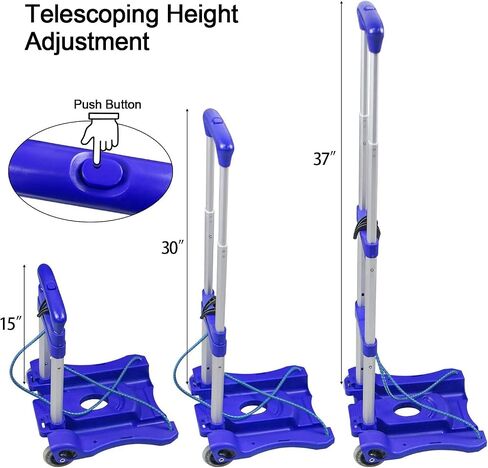 Aluminum Folding Hand Trucks Portable Luggage Cart with Wheels Lightweight Travel Hand Truck/Heavy Duty Moving Dolly (80LB) in Saudi Arabia