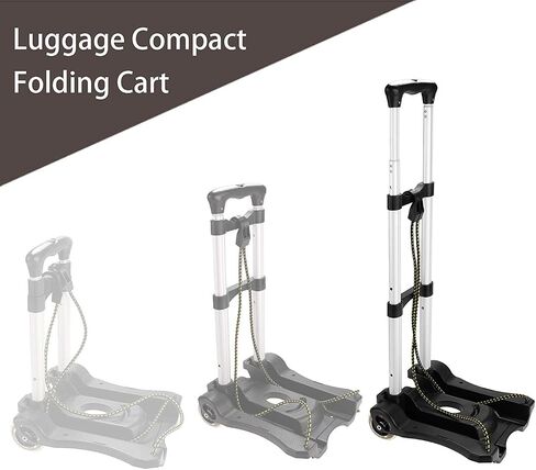 Aluminum Folding Hand Trucks Portable Luggage Cart with Wheels Lightweight Travel Hand Truck/Heavy Duty Moving Dolly (80LB) in Saudi Arabia