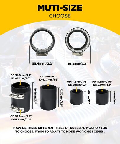24"/48" Radiator Hose Kit,Stainless Steel Radiator Flexible Coolant Water Hose Kit,Universal Water Hoses Adapter Coolant Radiator Hose Kit with Cap Clamp (Black) (24inch) in Saudi Arabia