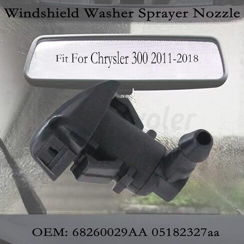 2 قطعة فوهات غسالة الزجاج الأمامي ممسحة طقم رش بديل مناسب لكرايسلر 300 2011-2018. OEM#:68260029AA 05182327AA. in Saudi Arabia