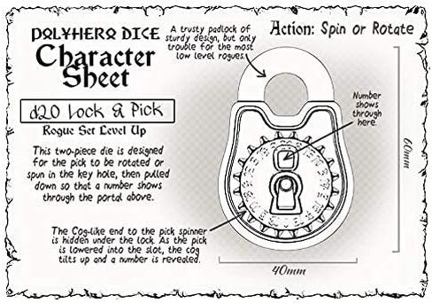 Dice: Rogue: d20 Lock & Pick Set: Cold Iron in Saudi Arabia