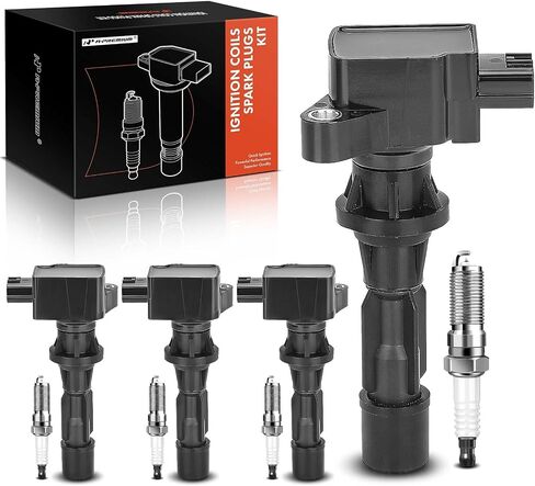 A-Premium Set of 4 Ignition Coil Pack and Iridium Spark Plugs Compatible with Mazda 3 2006-2013, 6 2006-2013, CX-7 2010-2012, 2.0L 2.3L 2.5L in Saudi Arabia