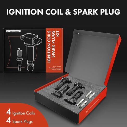 A-Premium Set of 4 Ignition Coil Pack and Iridium Spark Plugs Compatible with Mazda 3 2006-2013, 6 2006-2013, CX-7 2010-2012, 2.0L 2.3L 2.5L in Saudi Arabia