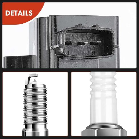 A-Premium Set of 4 Ignition Coil Pack and Iridium Spark Plugs Compatible with Mazda 3 2006-2013, 6 2006-2013, CX-7 2010-2012, 2.0L 2.3L 2.5L in Saudi Arabia