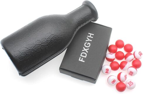 FDXGYH 1 مجموعة البلياردو بركة شاكر بركة السنوكر طاولة البلياردو كيلي بركة شاكر زجاجة مع 16 قطعة البازلاء الحمراء/البيضاء in Saudi Arabia