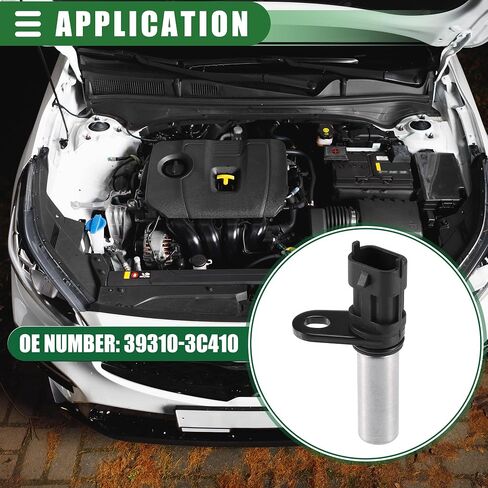 مستشعر موضع العمود المرفقي لمحرك Motoforti، مستشعر موضع الكرنك، لسيارة Hyundai Azera 2006-2011، ABS، 39310-3C410، أسود in Kuwait