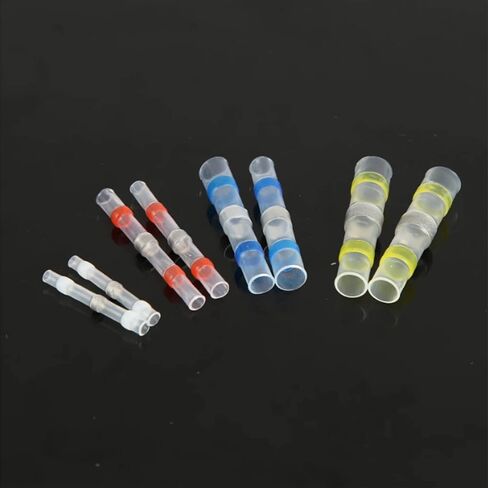 150pcs Seal Wire Connectors, Heat Shrink Self Solder Connectors, Waterproof Butt Splice Wire Terminals Best for Repair and Electrical Maintenance, Automotive, Decoration Wiring, Marine Wire Joint in Saudi Arabia