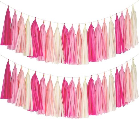20Pcs Green Party Tassels Garlands, Green DIY Tissue Tassel Garland, Tissue Paper Tassel Garlands for Jungle Party, Greenery Woodland Baby Shower, Green Wedding, Home Decoration in Saudi Arabia