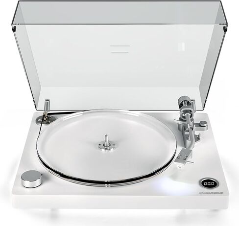 Record Player Turntable Built-in Phono Preamp, Vinyl Record Player with Adjustable Counterweight Magnetic Cartridge, Anti-Skate Control, Acrylic Platter, 33 or 45 RPM White in Saudi Arabia