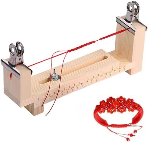 WenTigDY قابل للتعديل طول باراكورد تهزهز سوار صانع إطار خشبي معصمه صانعباراكورد تهزهز سوار صانع الخشب تهزهز سوار صانع DIY اليد الحياكة سوار تهزهز مع 2 المشبك in Kuwait