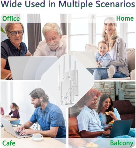 2024 معزز إشارة موسع واي فاي للمنزل، مكرر واي فاي يصل إلى 9000 قدم مربع وأكثر من 35 جهاز، معزز واي فاي موسع الإنترنت مع منفذ إيثرنت، إعداد سهل، مصنوع للولايات المتحدة الأمريكية in Kuwait