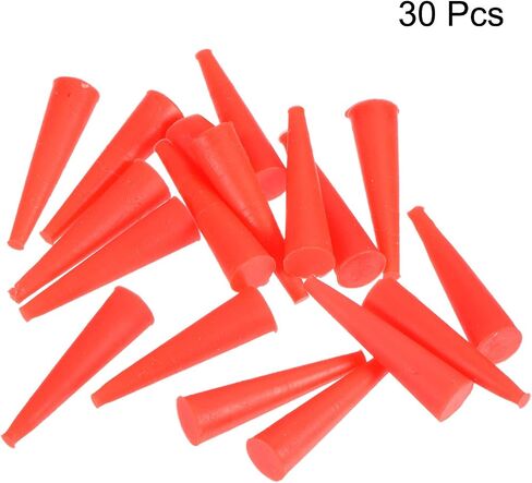 MECCANIXITY Silicone Rubber Tapered Plug 3mm to 8mm Solid Red for Powder Coating, Painting, Anodizing, Plating, Sandblasting, Laboratory Use 30 Pieces in Saudi Arabia