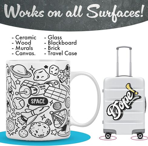 أقلام تحديد جامبو برأس لباد 15 مم من Stylo، 4 عبوات من علامات الملصقات السميكة الكبيرة الملونة، أقلام تحديد كبيرة الحجم لوضع العلامات واللافتات والسبورات السوداء والزجاج الأمامي واللوحات الخارجية وصناعة الحرف اليدوية in Kuwait