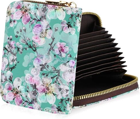 RFID Blocking Credit Card Wallet, Women Small Card Holder PU Leather ID Card Case Coin Pouch Bussiness Card Organizer in Kuwait